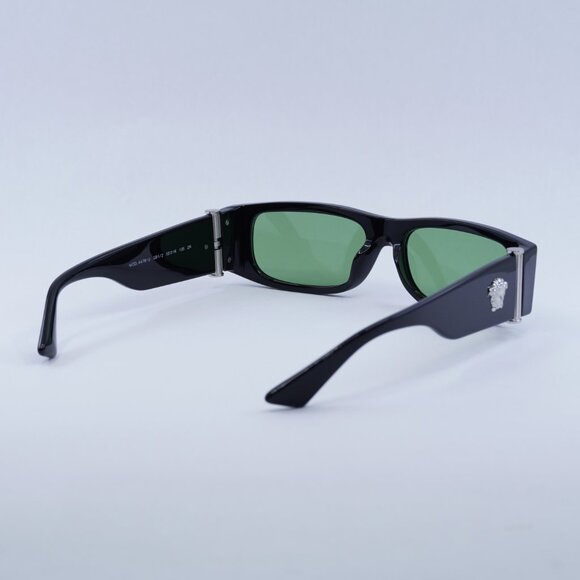 Versace VE4476U GB1/2 Sunglasses Black Rectangle Frame, Green Lenses main image 5